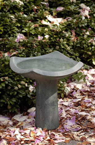 stone birdbath, Campania International, Osio Birdbath