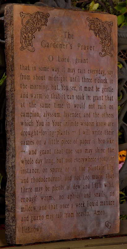 Unique Stone Gardener's Prayer