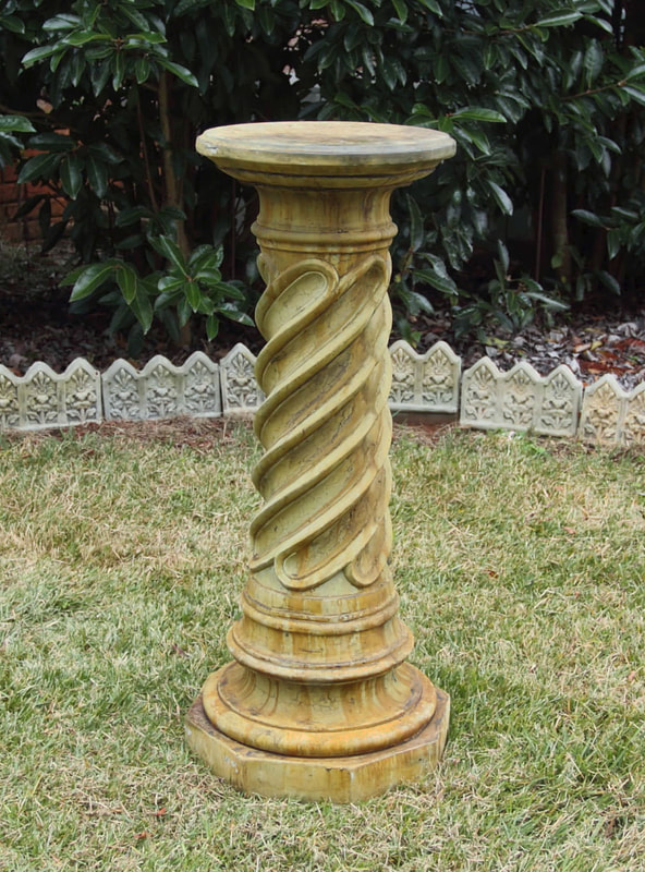 Unique Stone Moroccan Spiral Pedestal
